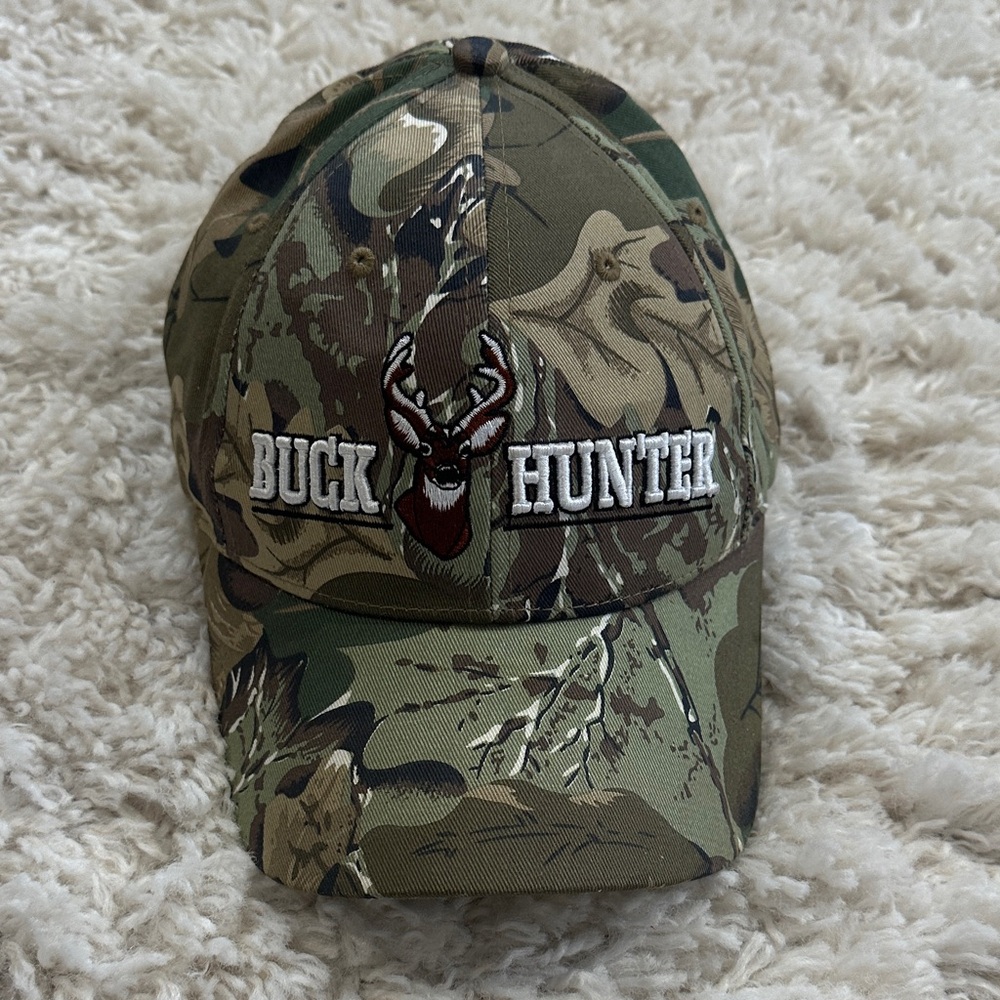 Buck Hunter Camo Men's Baseball Cap - Green NWOT